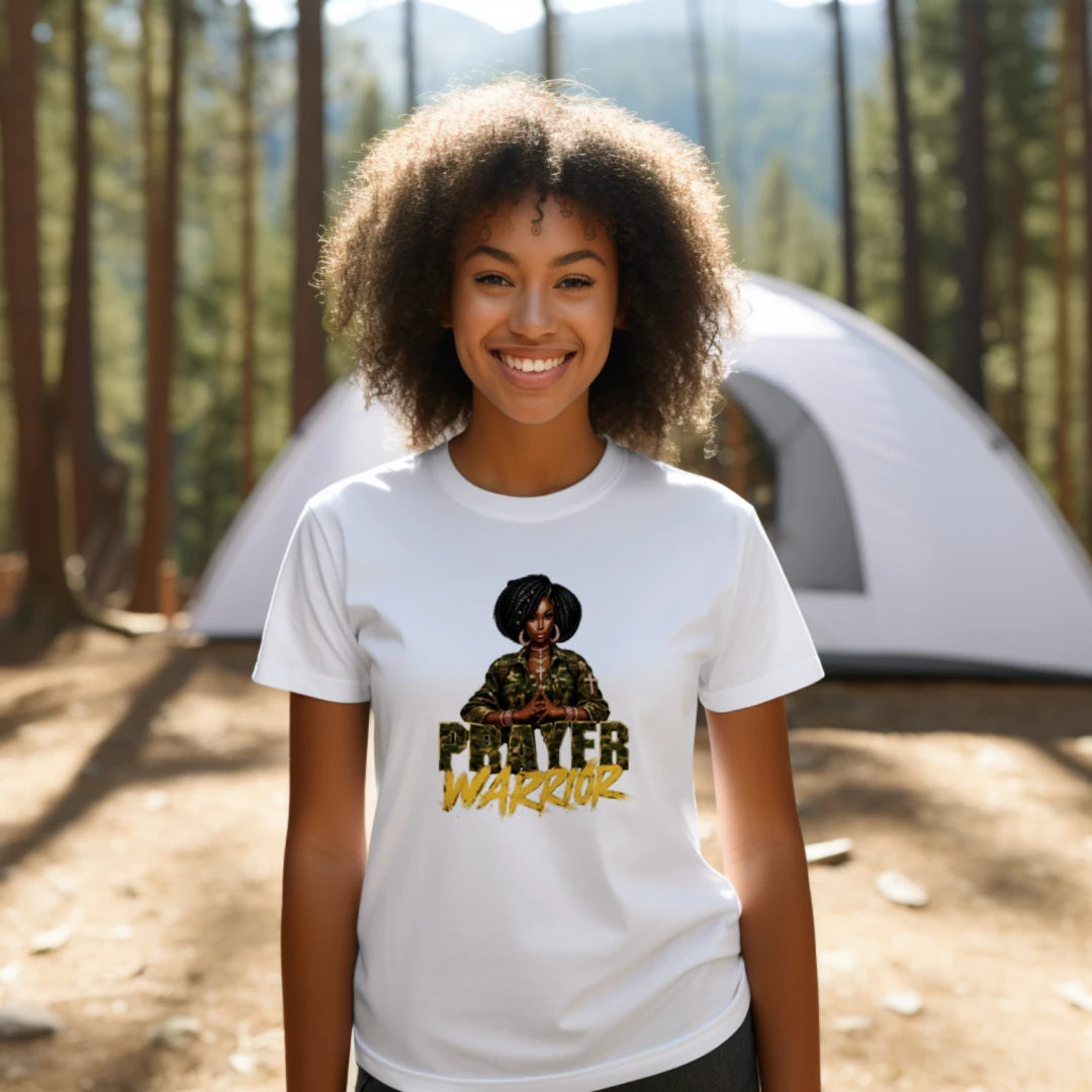 Prayer Warrior | Christian Faith Graphic T-Shirt | Inspirational Apparel